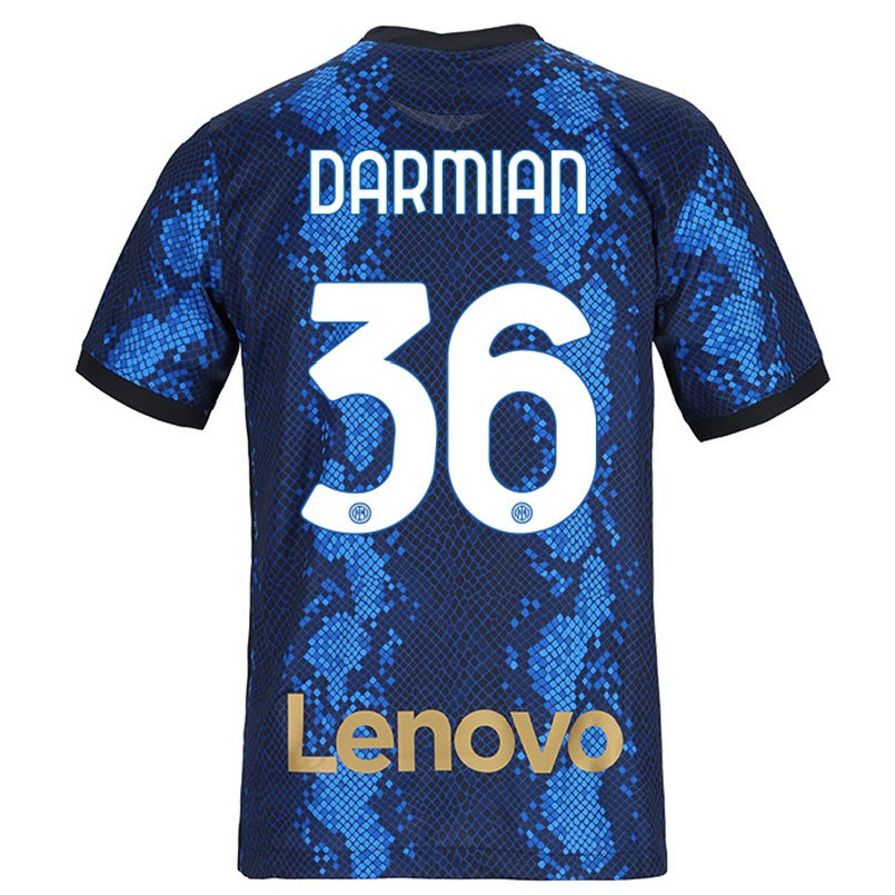 Kinder Fußball Matteo Darmian #36 Dunkelblau Heimtrikot Trikot 2021/22 T-shirt