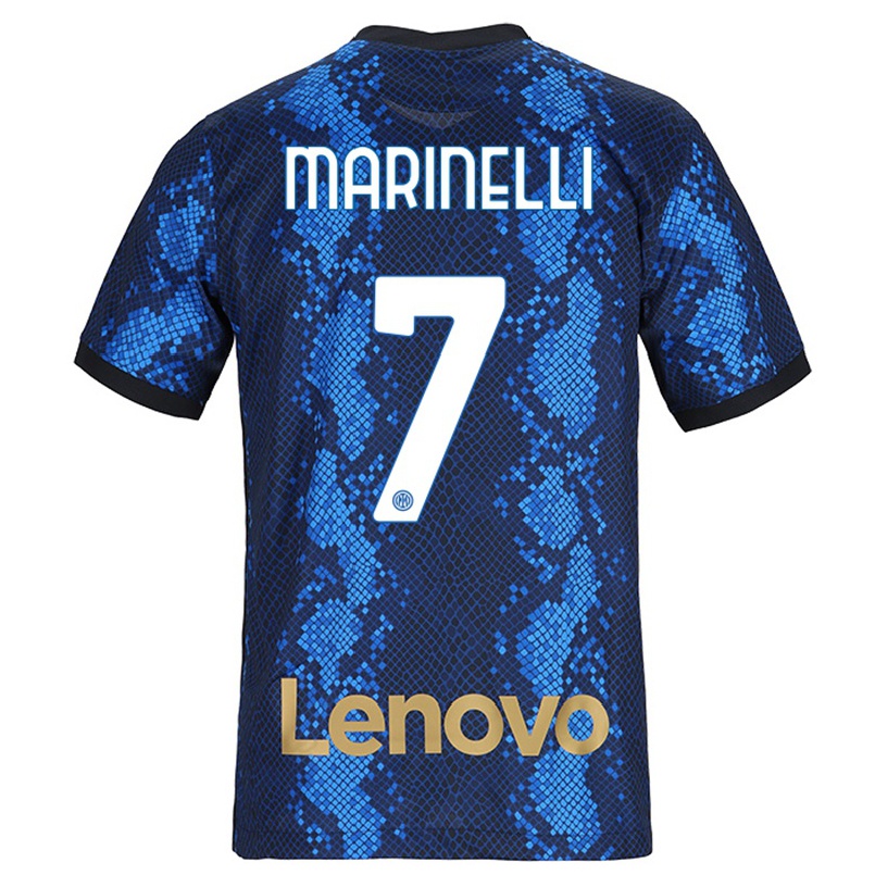 Kinder Fußball Gloria Marinelli #7 Dunkelblau Heimtrikot Trikot 2021/22 T-Shirt