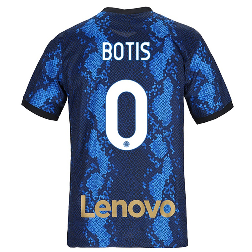 Kinder Fußball Nikolaos Botis #0 Dunkelblau Heimtrikot Trikot 2021/22 T-shirt