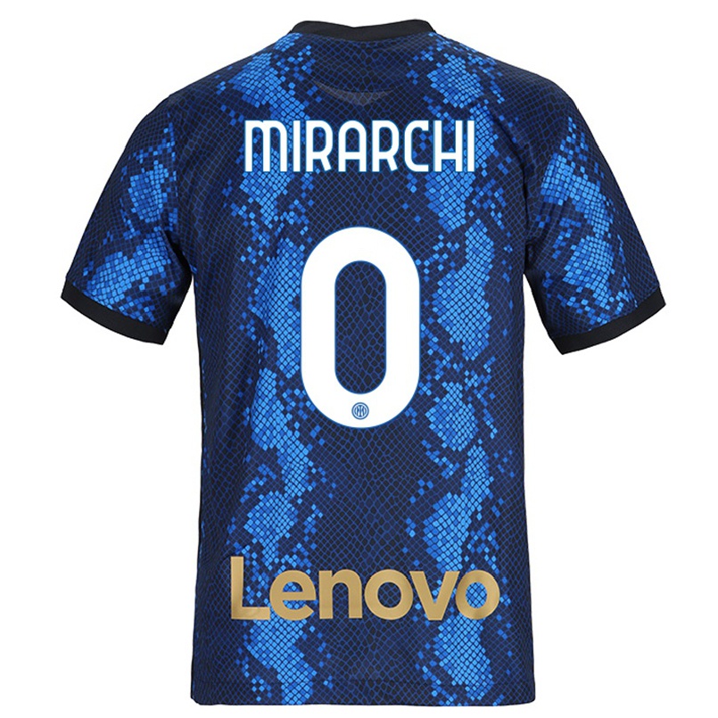 Kinder Fußball Mattia Mirarchi #0 Dunkelblau Heimtrikot Trikot 2021/22 T-shirt