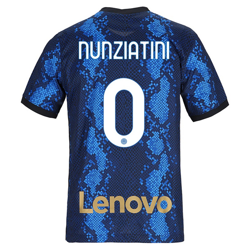 Kinder Fußball Francesco Nunziatini #0 Dunkelblau Heimtrikot Trikot 2021/22 T-shirt