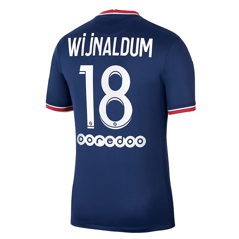 Kinder Fußball Georginio Wijnaldum #18 Dunkelblau Heimtrikot Trikot 2021/22 T-shirt