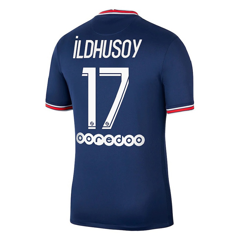 Kinder Fußball Celin Bizet Ildhusoy #17 Dunkelblau Heimtrikot Trikot 2021/22 T-shirt