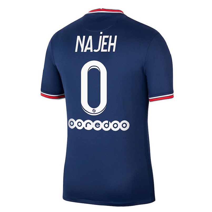 Kinder Fußball Kais Najeh #0 Dunkelblau Heimtrikot Trikot 2021/22 T-shirt