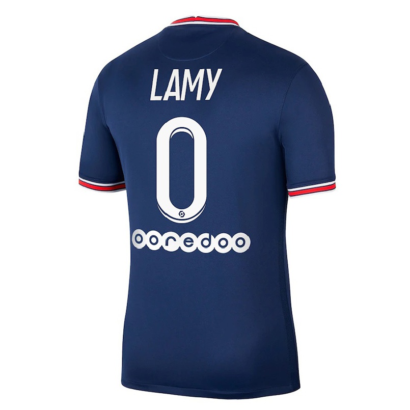 Kinder Fußball Hugo Lamy #0 Dunkelblau Heimtrikot Trikot 2021/22 T-shirt
