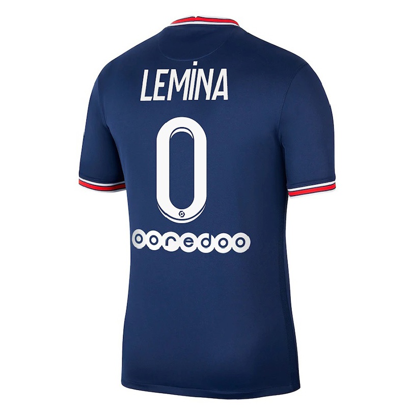Kinder Fußball Noah Lemina #0 Dunkelblau Heimtrikot Trikot 2021/22 T-shirt