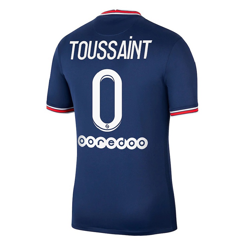 Kinder Fußball Oceane Toussaint #0 Dunkelblau Heimtrikot Trikot 2021/22 T-shirt