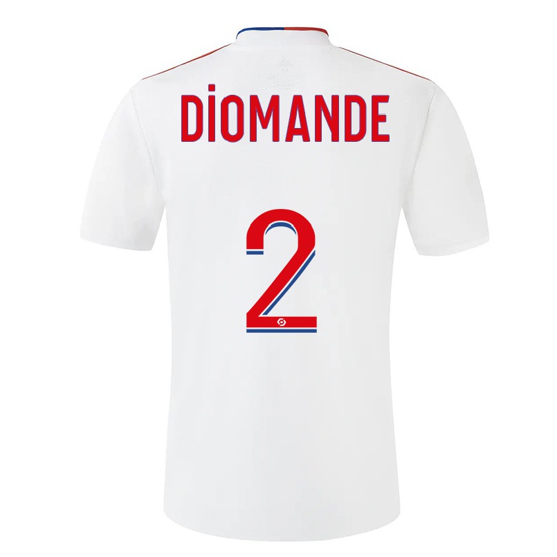Kinder Fußball Sinaly Diomande #2 Weiß Heimtrikot Trikot 2021/22 T-shirt