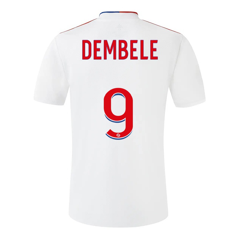 Kinder Fußball Moussa Dembele #9 Weiß Heimtrikot Trikot 2021/22 T-shirt