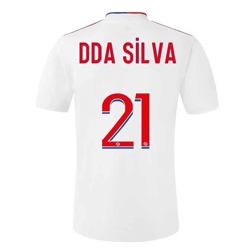 Kinder Fußball Damien Da Silva #21 Weiß Heimtrikot Trikot 2021/22 T-shirt