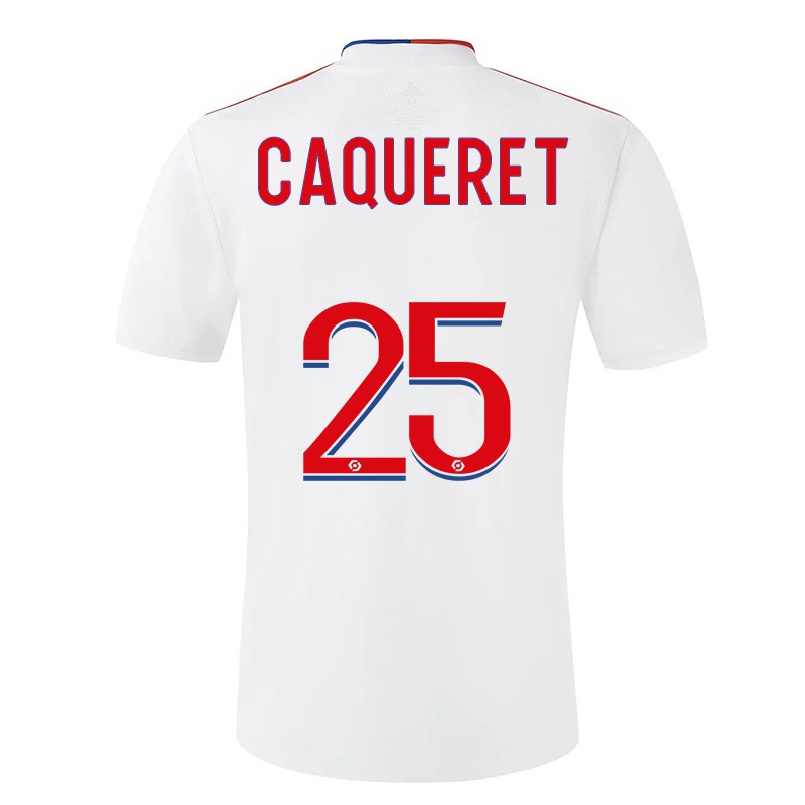 Kinder Fußball Maxence Caqueret #25 Weiß Heimtrikot Trikot 2021/22 T-shirt