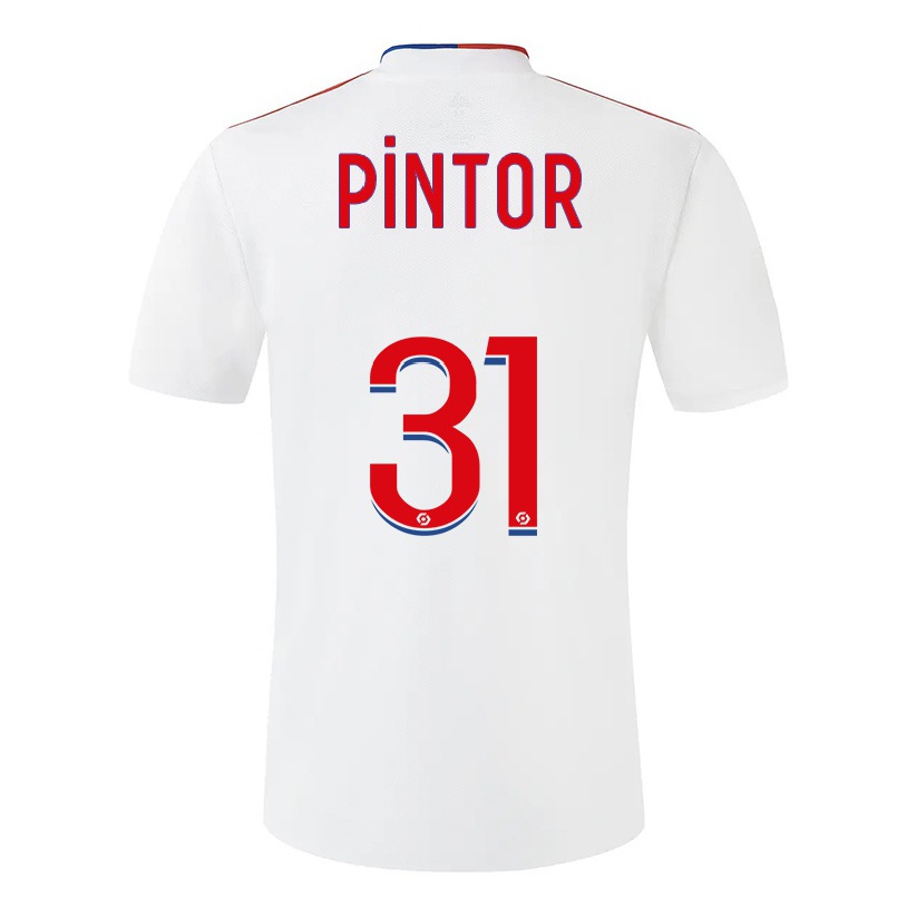 Kinder Fußball Lenny Pintor #31 Weiß Heimtrikot Trikot 2021/22 T-shirt