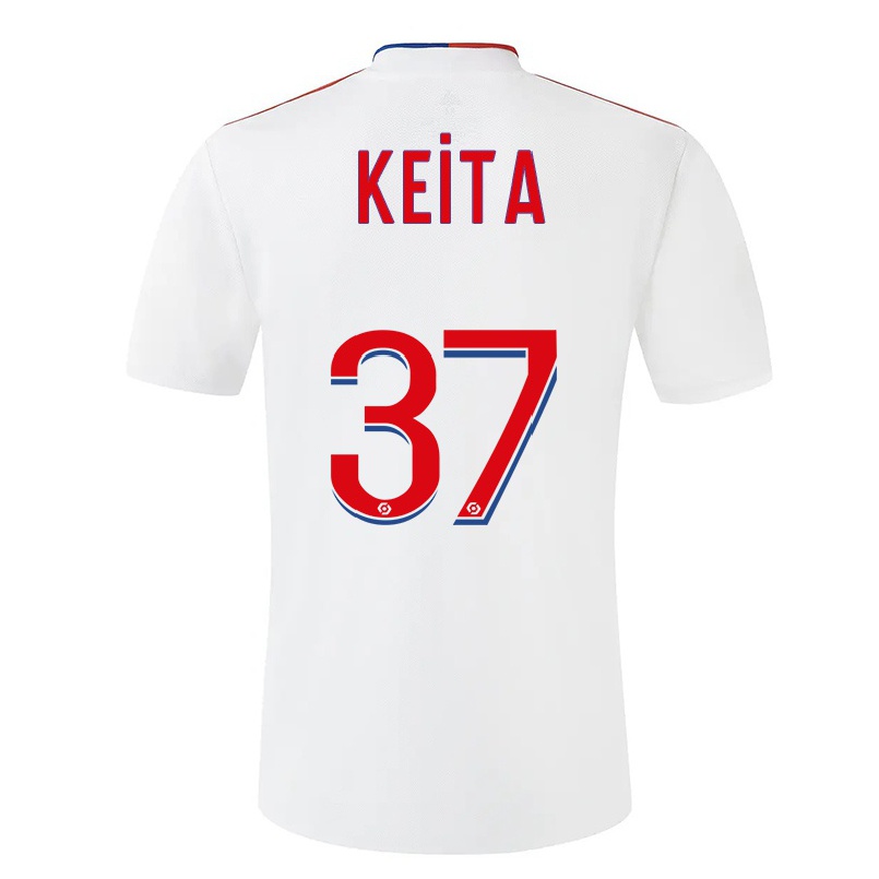 Kinder Fußball Habib Keita #37 Weiß Heimtrikot Trikot 2021/22 T-shirt
