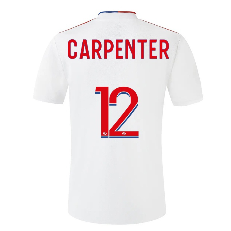 Kinder Fußball Ellie Carpenter #12 Weiß Heimtrikot Trikot 2021/22 T-shirt