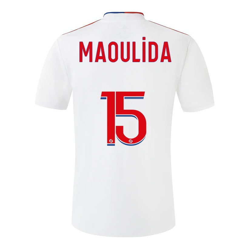 Kinder Fußball Assimina Maoulida #15 Weiß Heimtrikot Trikot 2021/22 T-shirt