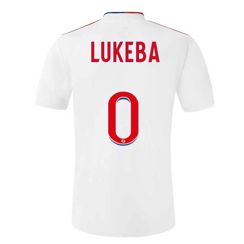 Kinder Fußball Castello Lukeba #0 Weiß Heimtrikot Trikot 2021/22 T-shirt
