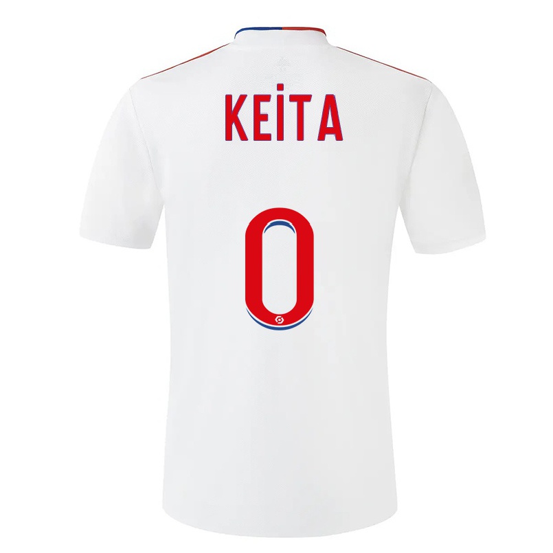 Kinder Fußball Habib Keita #0 Weiß Heimtrikot Trikot 2021/22 T-shirt