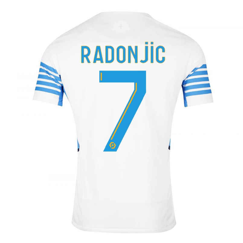 Kinder Fußball Nemanja Radonjic #7 Weiß Heimtrikot Trikot 2021/22 T-shirt