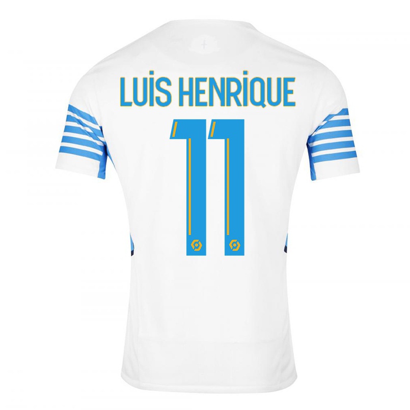 Kinder Fußball Luis Henrique #11 Weiß Heimtrikot Trikot 2021/22 T-shirt