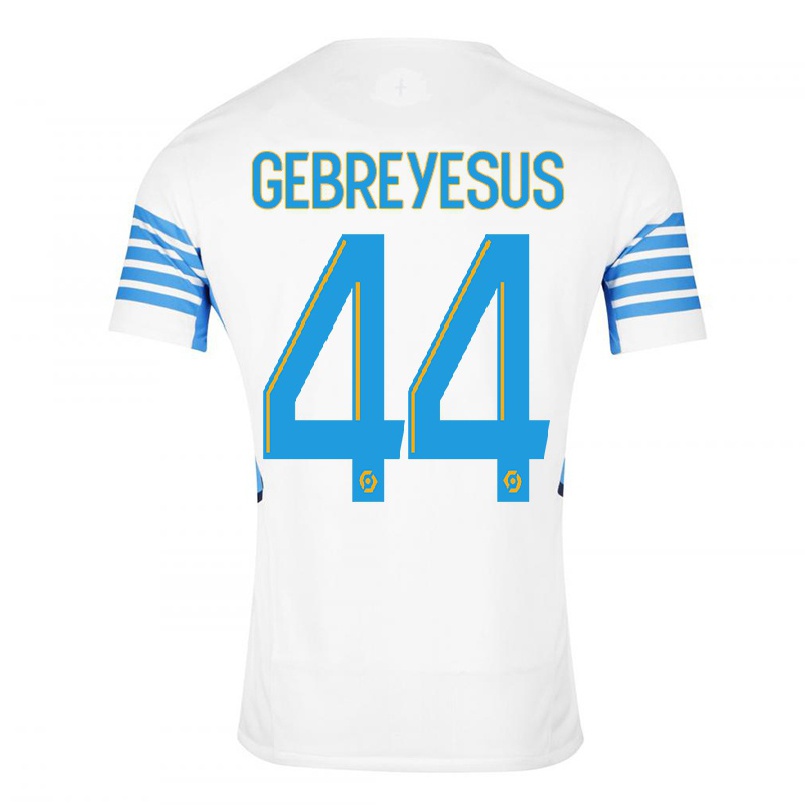 Kinder Fußball Esey Gebreyesus #44 Weiß Heimtrikot Trikot 2021/22 T-shirt