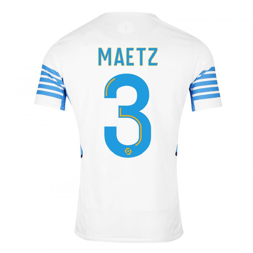 Kinder Fußball Agathe Maetz #3 Weiß Heimtrikot Trikot 2021/22 T-shirt