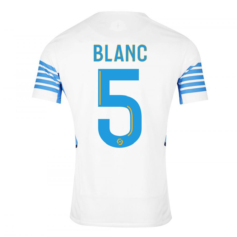Kinder Fußball Amandine Blanc #5 Weiß Heimtrikot Trikot 2021/22 T-Shirt