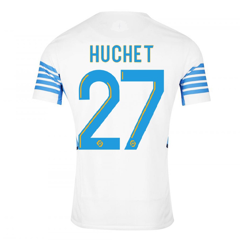 Kinder Fußball Sarah Huchet #27 Weiß Heimtrikot Trikot 2021/22 T-shirt