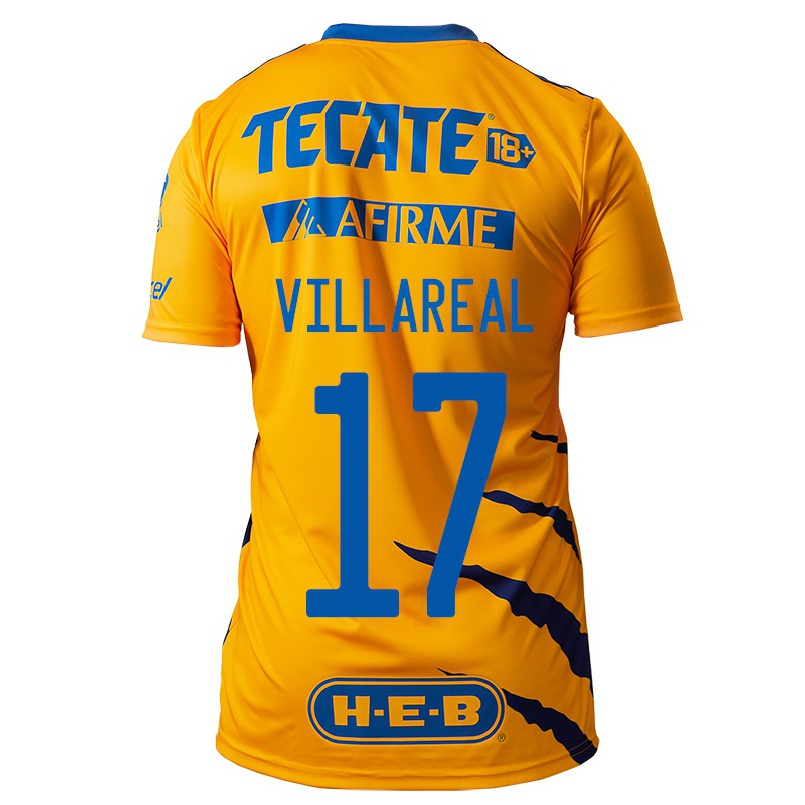 Kinder Fußball Natalia Villareal #17 Gelb Heimtrikot Trikot 2021/22 T-shirt