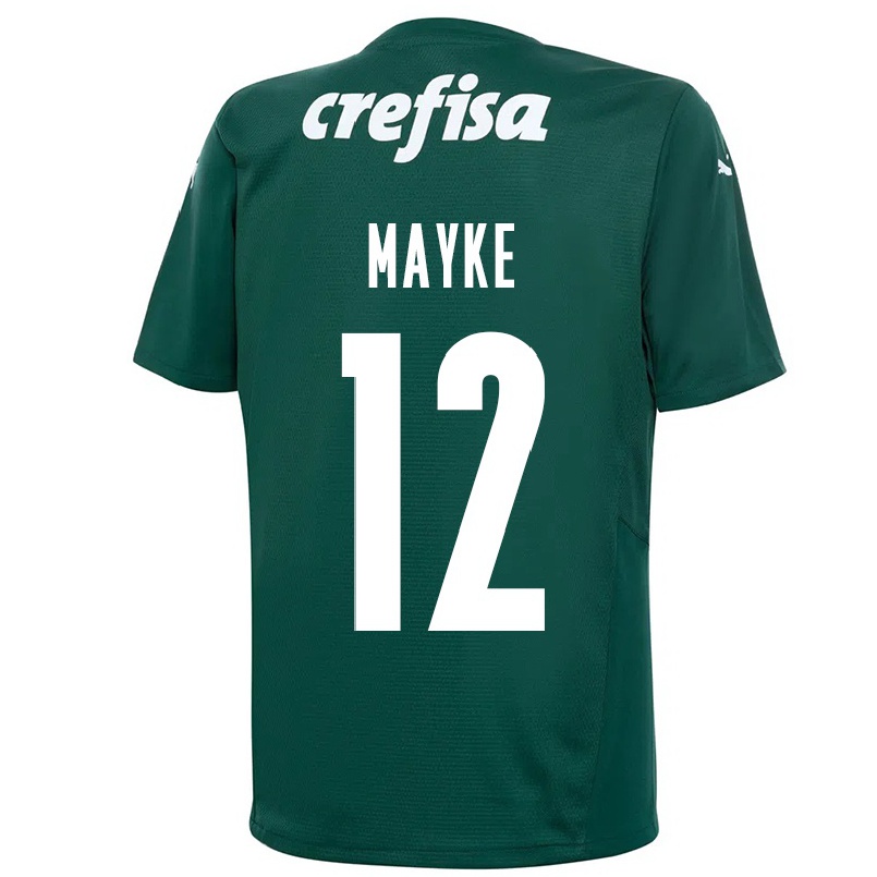 Kinder Fußball Mayke #12 Dunkelgrün Heimtrikot Trikot 2021/22 T-shirt