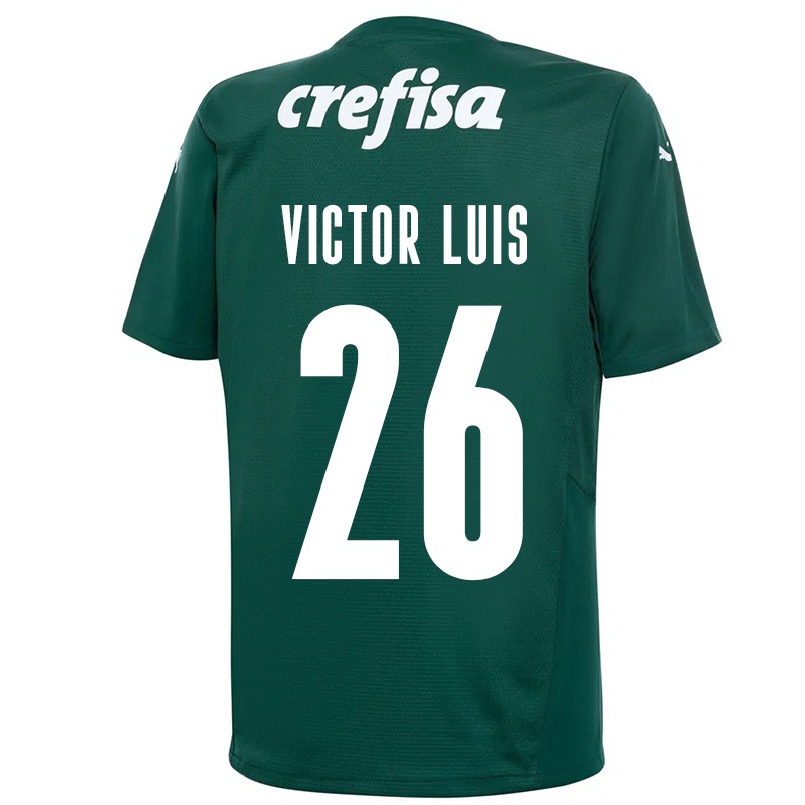 Kinder Fußball Victor Luis #26 Dunkelgrün Heimtrikot Trikot 2021/22 T-shirt