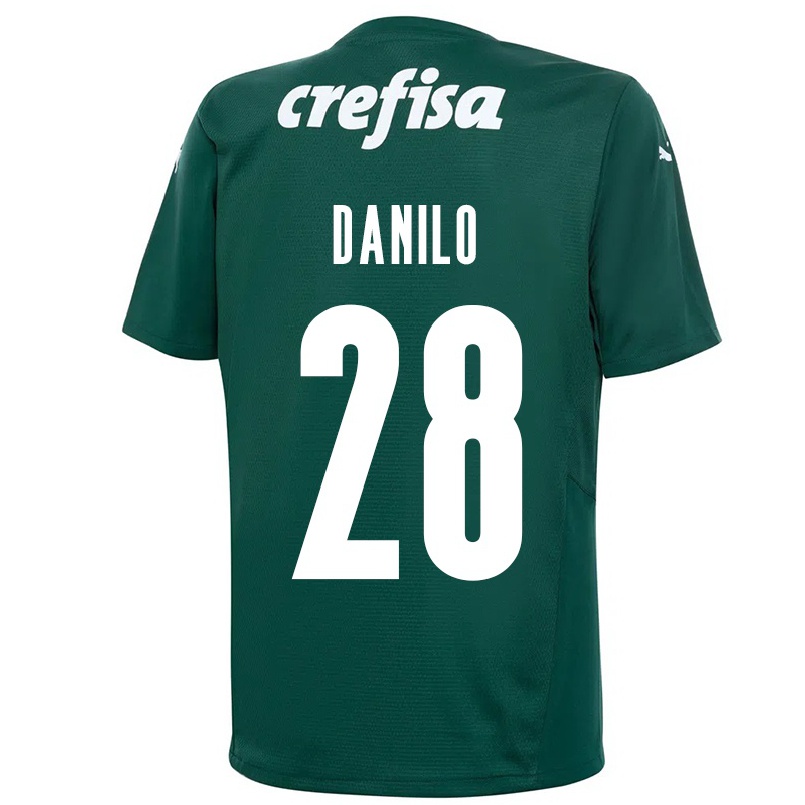 Kinder Fußball Danilo #28 Dunkelgrün Heimtrikot Trikot 2021/22 T-shirt