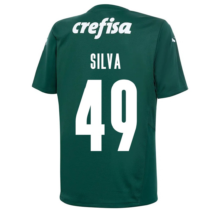 Kinder Fußball Gabriel Silva #49 Dunkelgrün Heimtrikot Trikot 2021/22 T-shirt