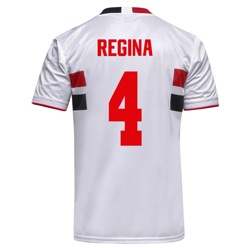 Kinder Fußball Thais Regina #4 Weiß Heimtrikot Trikot 2021/22 T-shirt