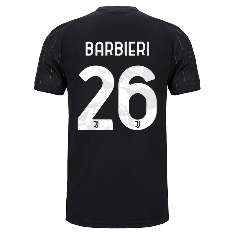 Kinder Fußball Tommaso Barbieri #26 Schwarz Auswärtstrikot Trikot 2021/22 T-Shirt