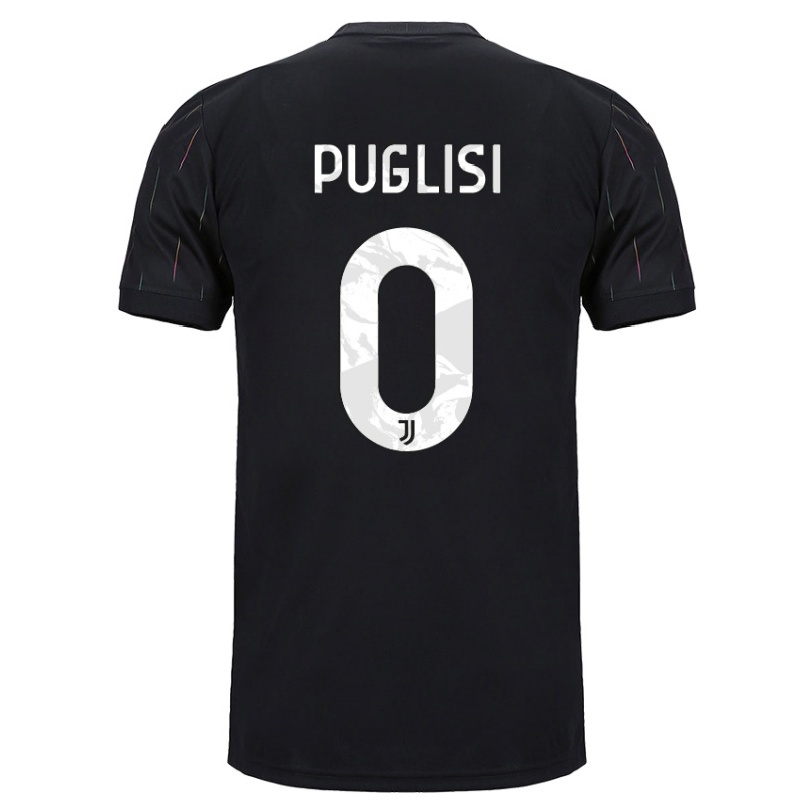 Kinder Fußball Valentina Puglisi #0 Schwarz Auswärtstrikot Trikot 2021/22 T-shirt