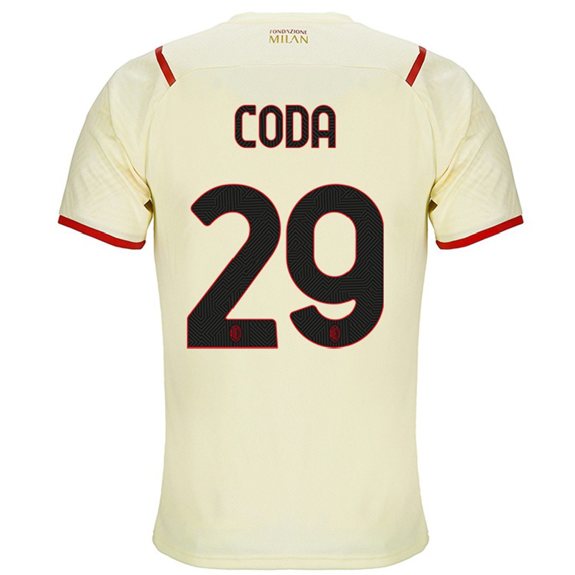 Kinder Fußball Anita Coda #29 Sekt Auswärtstrikot Trikot 2021/22 T-shirt