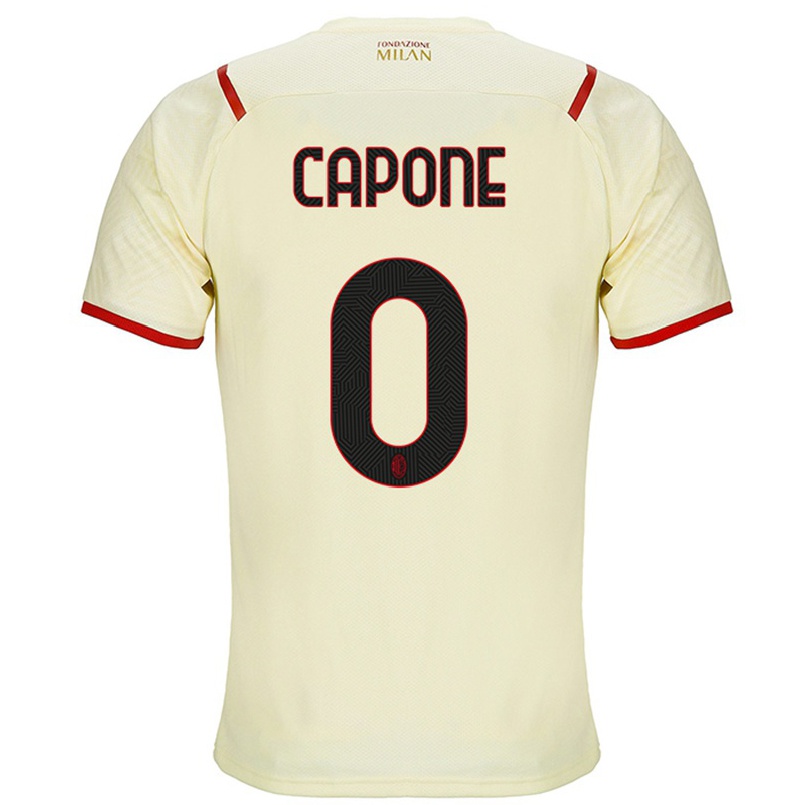 Kinder Fußball Andrea Capone #0 Sekt Auswärtstrikot Trikot 2021/22 T-shirt