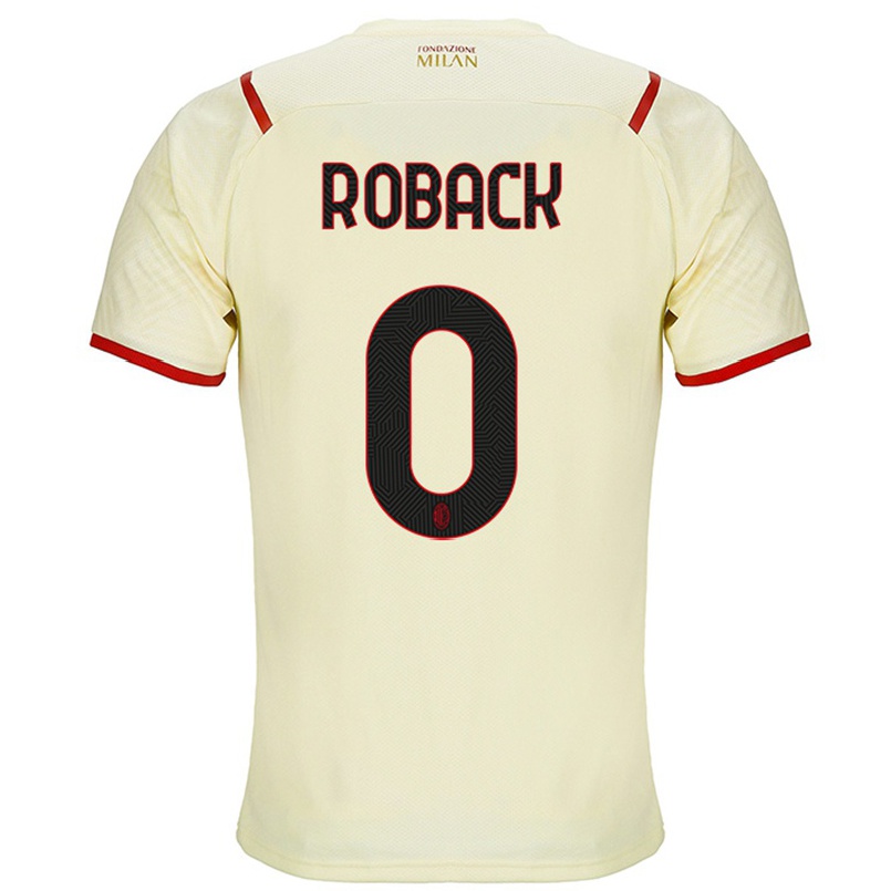 Kinder Fußball Emil Roback #0 Sekt Auswärtstrikot Trikot 2021/22 T-shirt