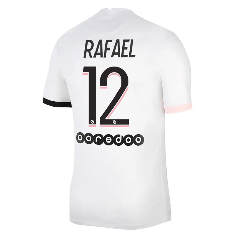 Kinder Fußball Rafinha #12 Weiß Rosa Auswärtstrikot Trikot 2021/22 T-Shirt