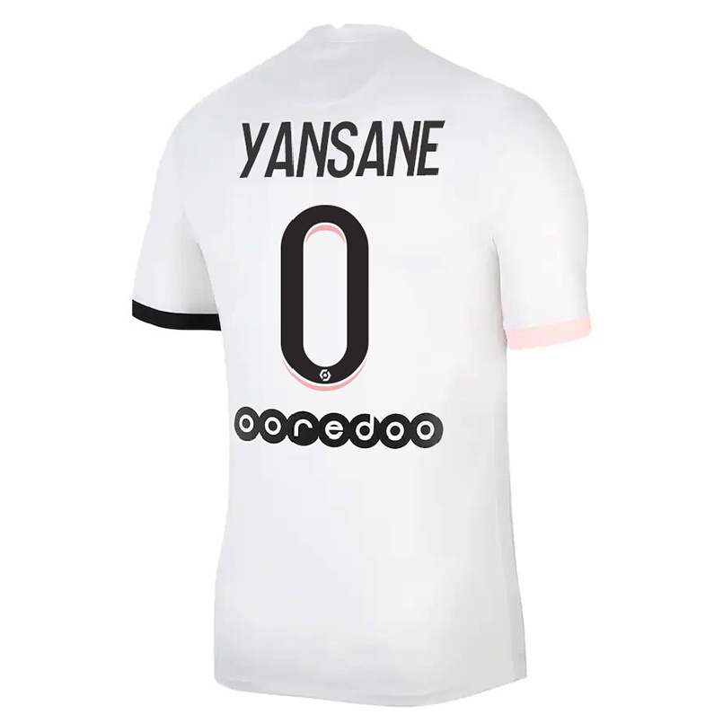Kinder Fußball Sekou Yansane #0 Weiß Rosa Auswärtstrikot Trikot 2021/22 T-shirt