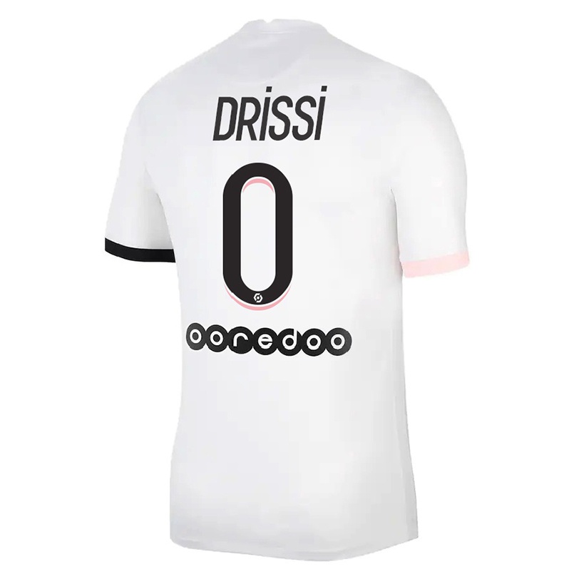 Kinder Fußball Ayah Drissi #0 Weiß Rosa Auswärtstrikot Trikot 2021/22 T-shirt