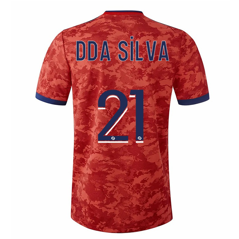 Kinder Fußball Damien Da Silva #21 Orange Auswärtstrikot Trikot 2021/22 T-shirt