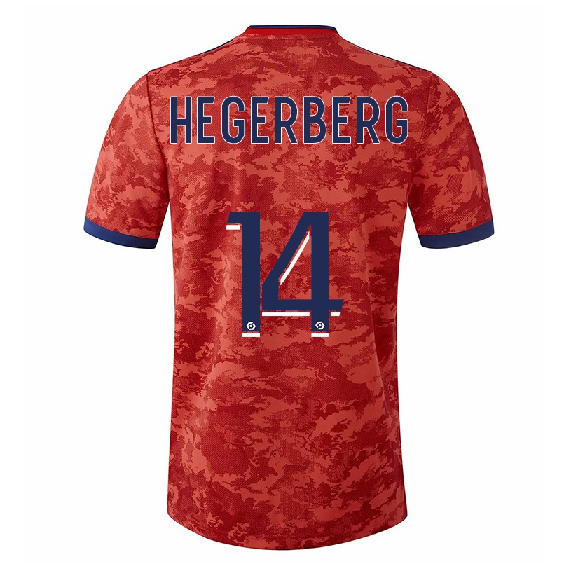Kinder Fußball Ada Hegerberg #14 Orange Auswärtstrikot Trikot 2021/22 T-shirt