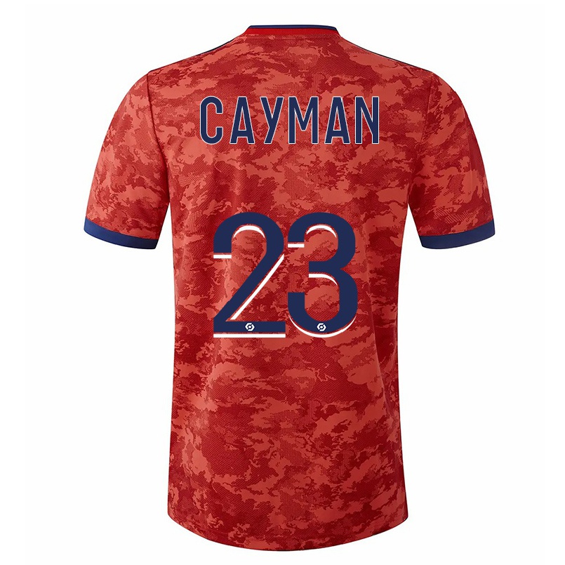 Kinder Fußball Janice Cayman #23 Orange Auswärtstrikot Trikot 2021/22 T-shirt