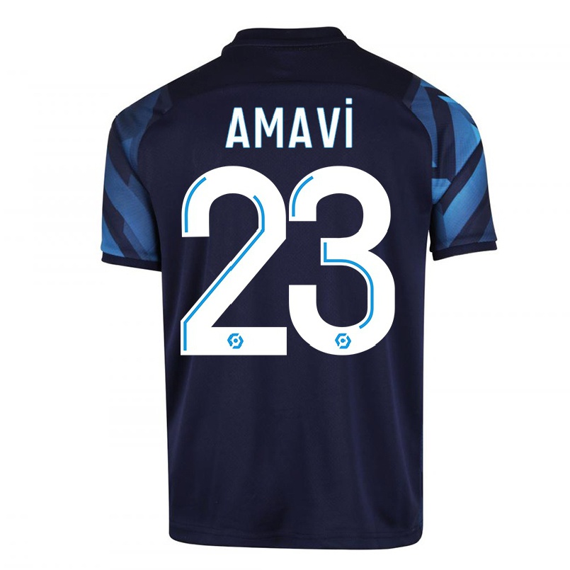 Kinder Fußball Amavi #23 Dunkelblau Auswärtstrikot Trikot 2021/22 T-shirt