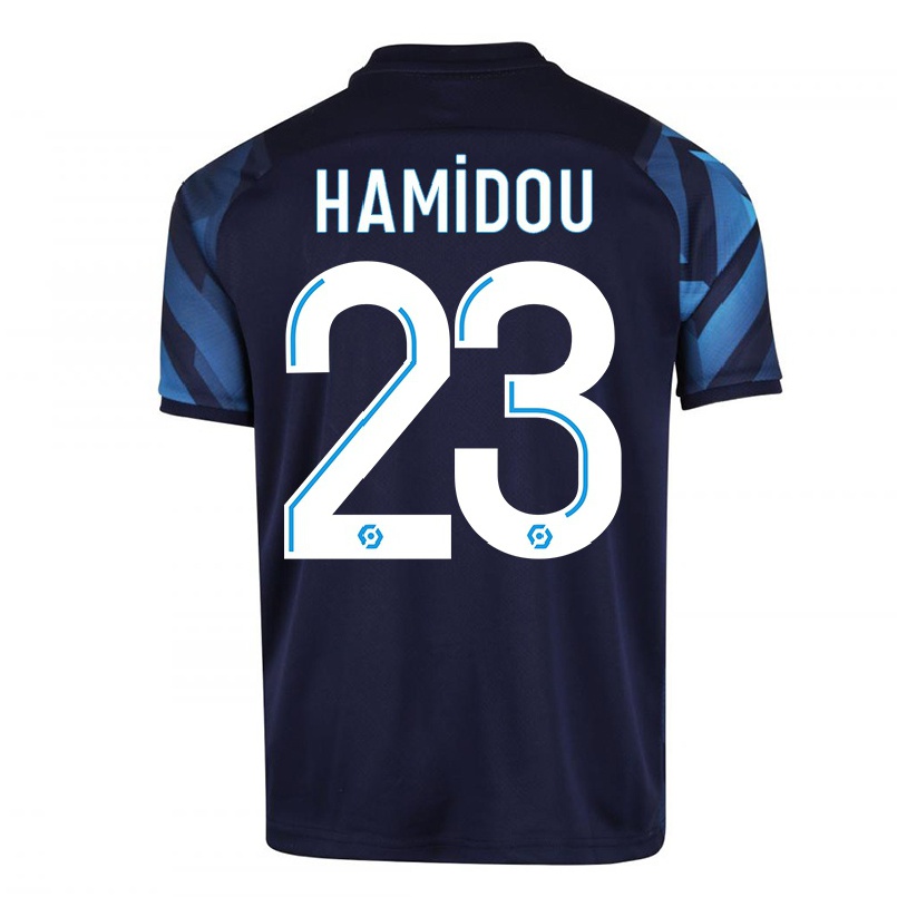 Kinder Fußball Jamila Hamidou #23 Dunkelblau Auswärtstrikot Trikot 2021/22 T-shirt