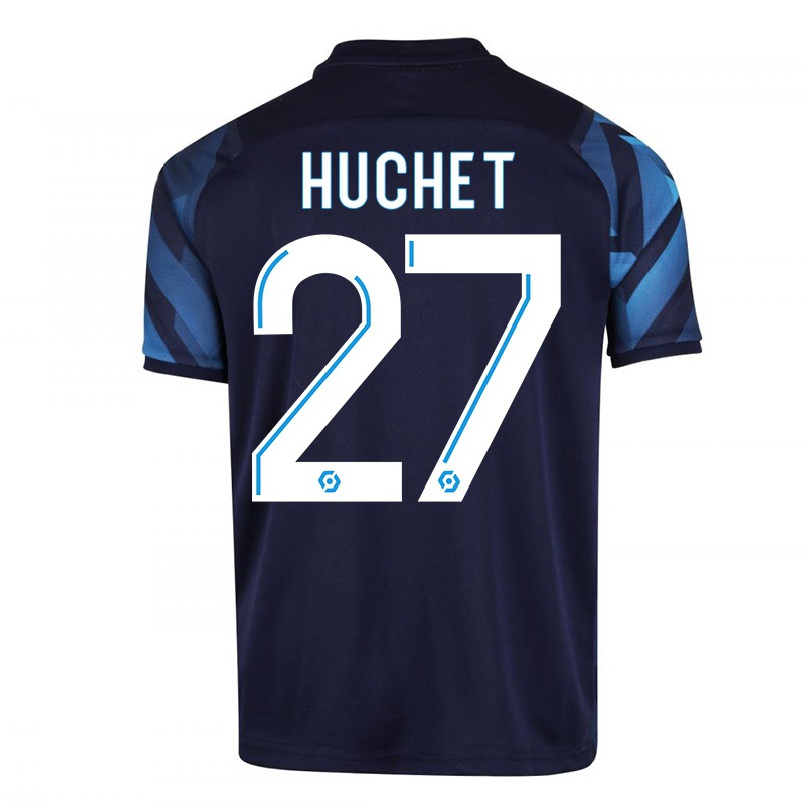 Kinder Fußball Sarah Huchet #27 Dunkelblau Auswärtstrikot Trikot 2021/22 T-shirt