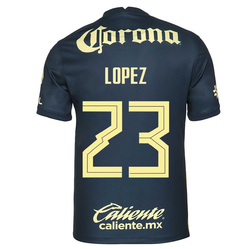 Kinder Fußball Antonio Lopez #23 Navy Blau Auswärtstrikot Trikot 2021/22 T-shirt