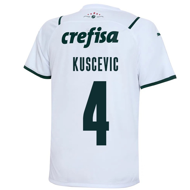 Kinder Fußball Benjamin Kuscevic #4 Weiß Auswärtstrikot Trikot 2021/22 T-shirt