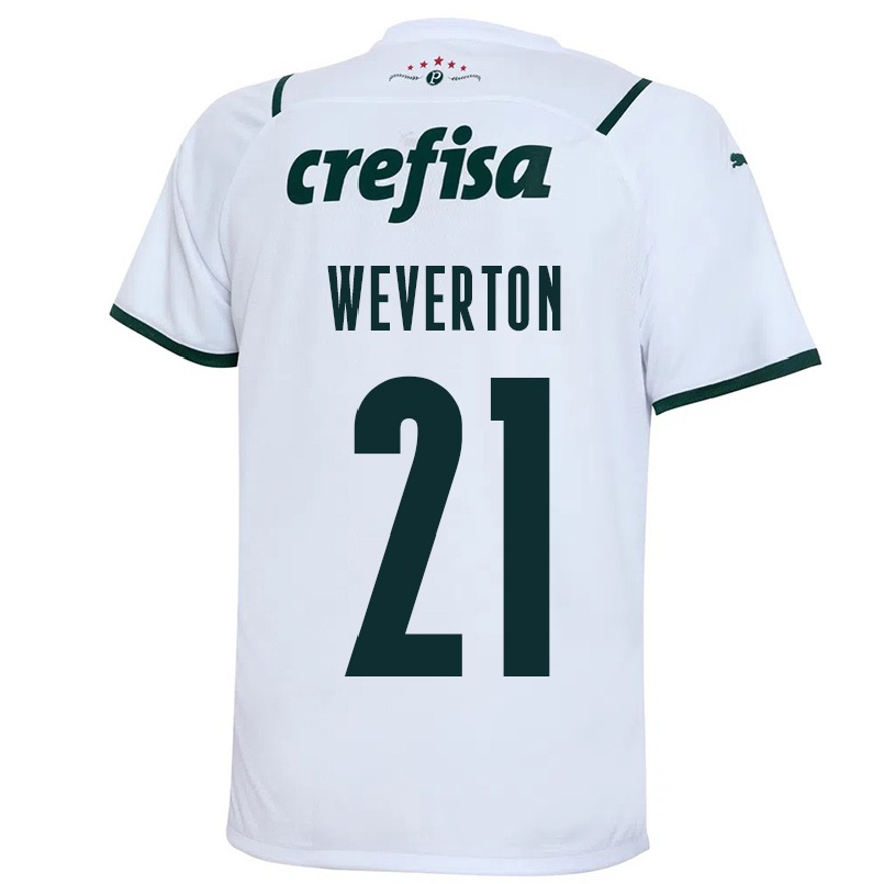 Kinder Fußball Weverton #21 Weiß Auswärtstrikot Trikot 2021/22 T-shirt